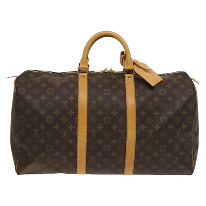 Louis Vuitton Keepall 50, Brown, Canvas, travel