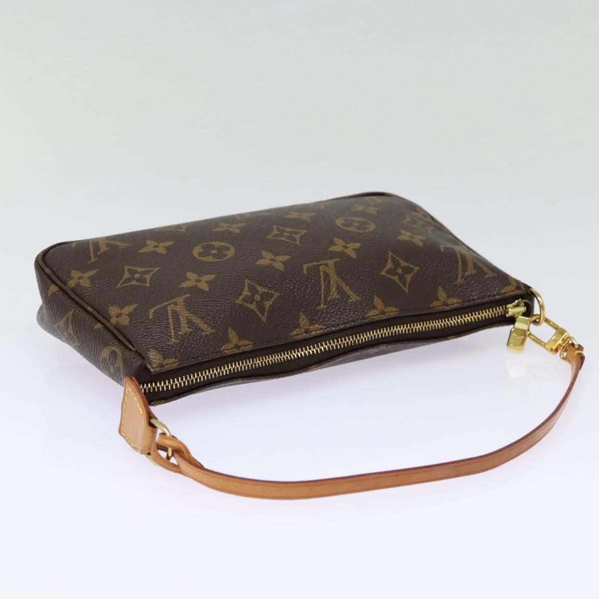 Louis Vuitton Pochette Accessoire, Brown, Canvas, clutch