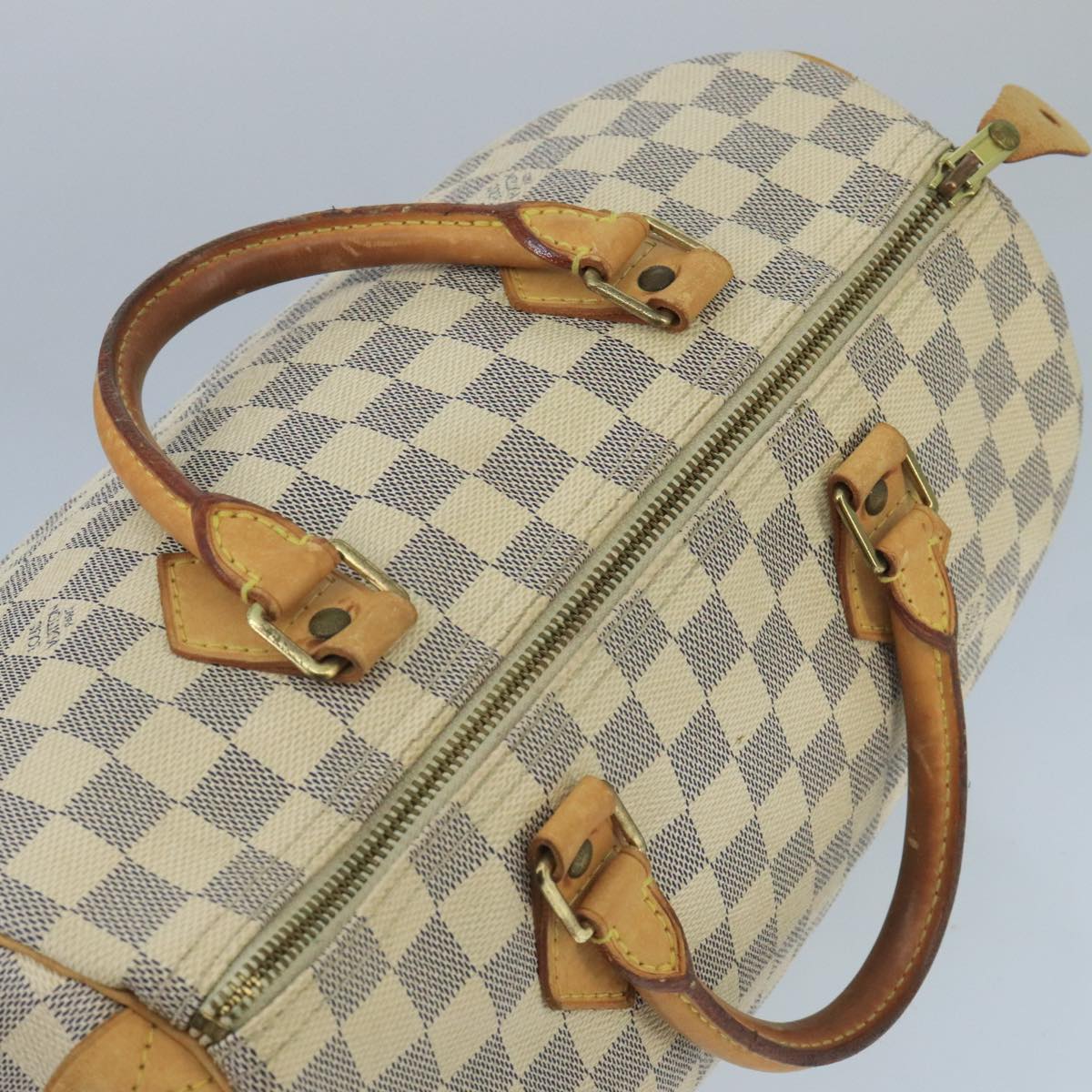 Louis Vuitton Speedy 30, White, Canvas, handbag