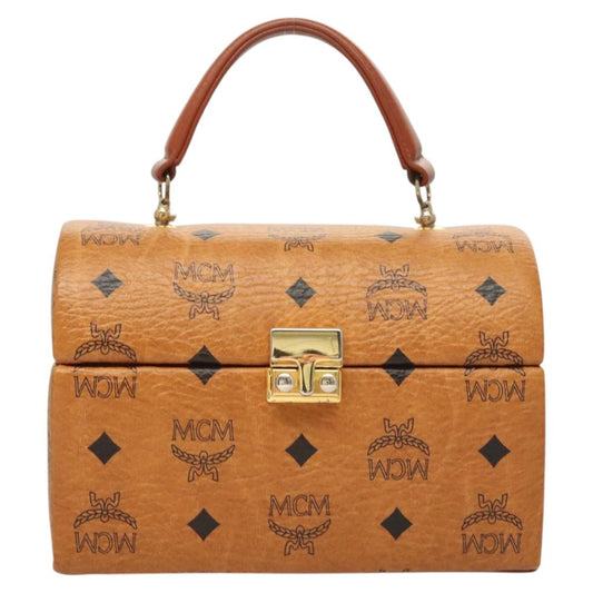 MCM Visetos, Brown, Canvas, handbag