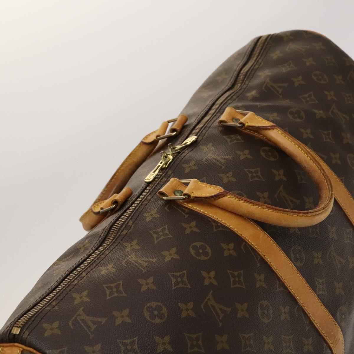 Louis Vuitton Keepall Bandouliere 55, Brown, Canvas, travel