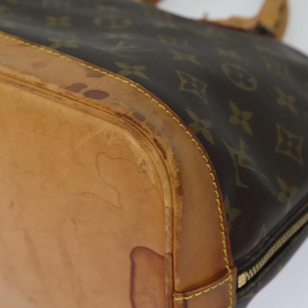 Louis Vuitton Alma, Brown, Canvas, handbag