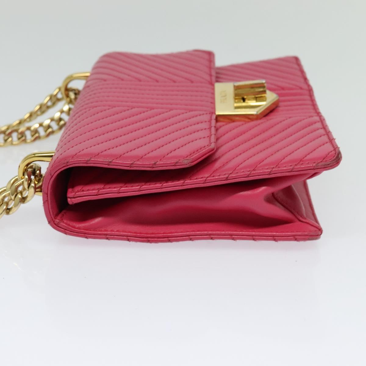Prada Turnlock, Pink, Leather, shoulder