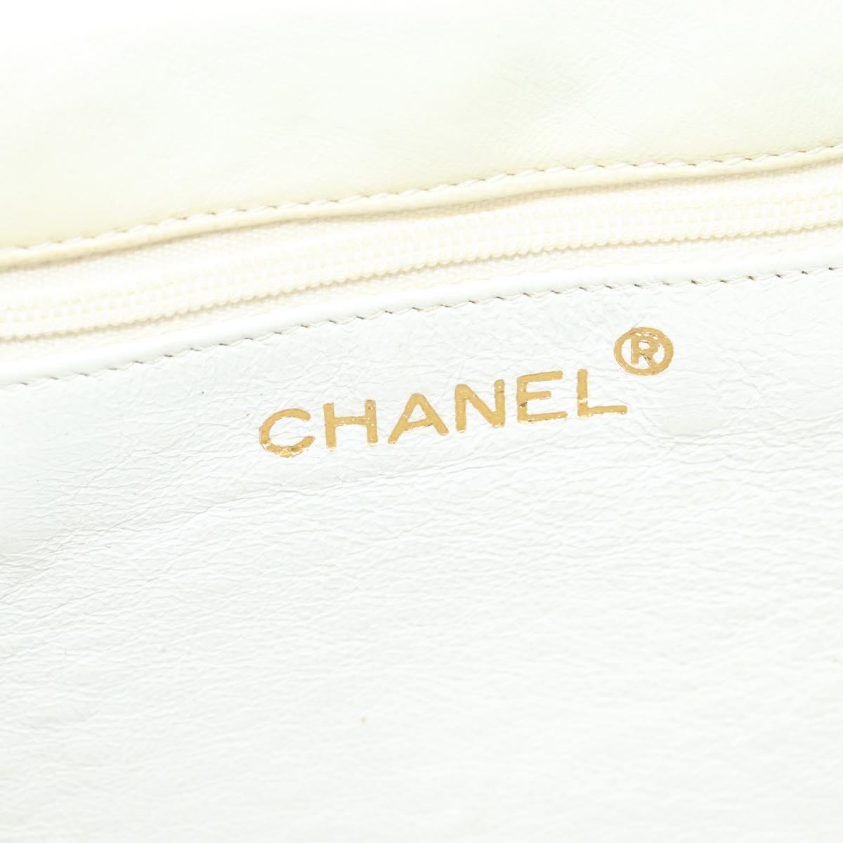 Chanel, White, Leather, shoulder