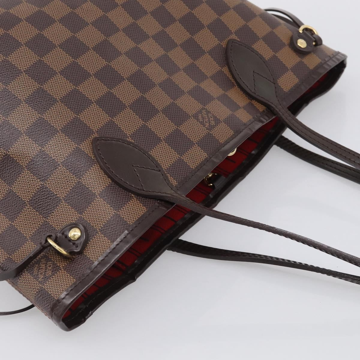 Louis Vuitton Neverfull Damier, Brown, Canvas, Tote Bag