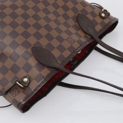 Louis Vuitton Neverfull Damier, Brown, Canvas, Tote Bag