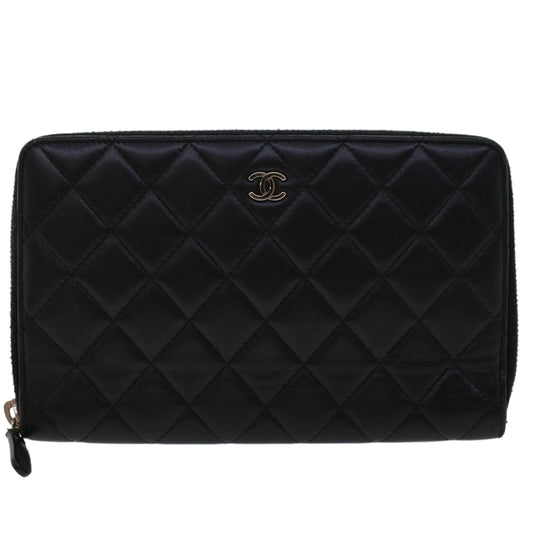 Chanel Timeless, Black, Leather, wallet