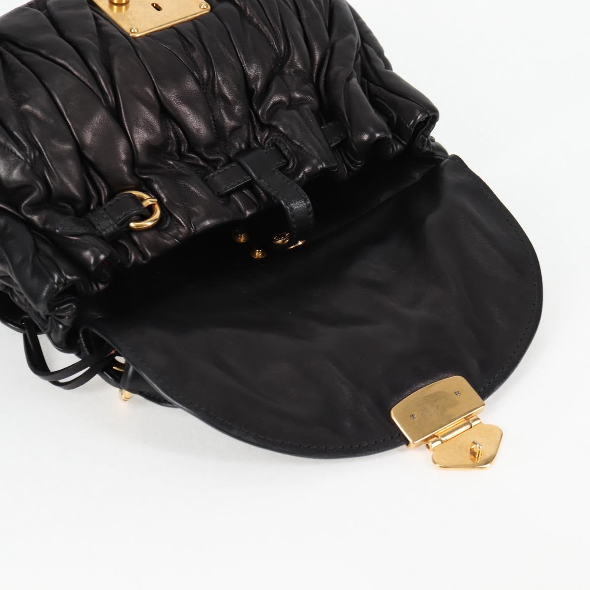 Miu Miu Coffer, Black, Leather, handbag