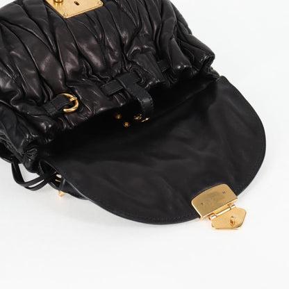 Miu Miu Coffer, Black, Leather, handbag