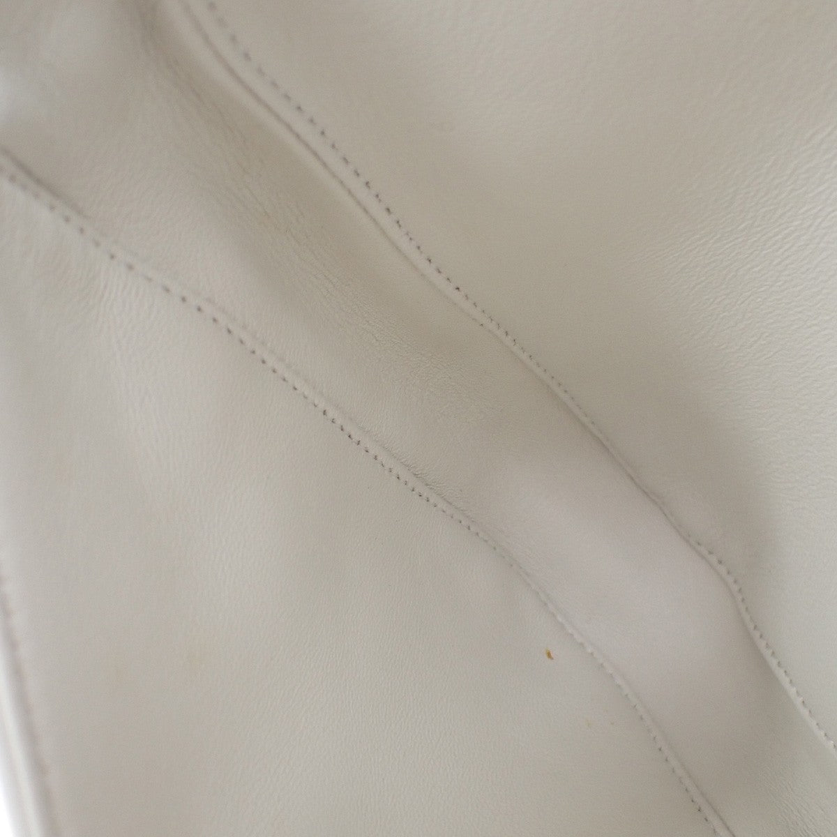 Celine Triangle Leather, White, Leather, Handbag