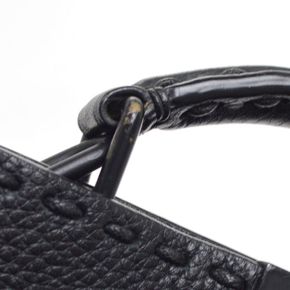 Fendi Selleria Peekaboo ISeeU Raffia with Leather, Black, Leather, Handbag