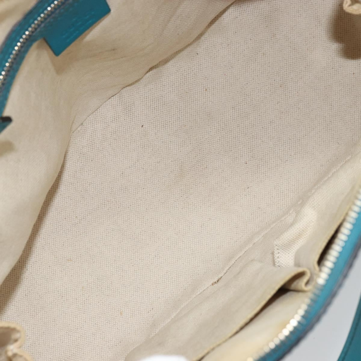Gucci Nice Top Handle Microguccissima Patent, Turquoise, Patent Leather, Handbag