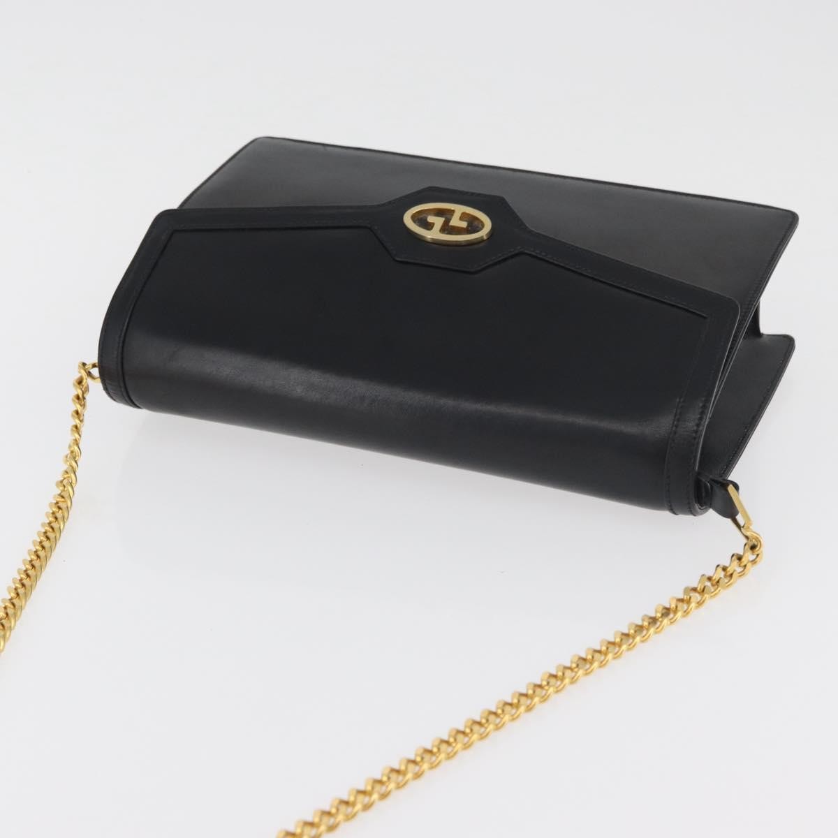 Gucci Shoulder Leather, Black, Leather, Shoulder Bag