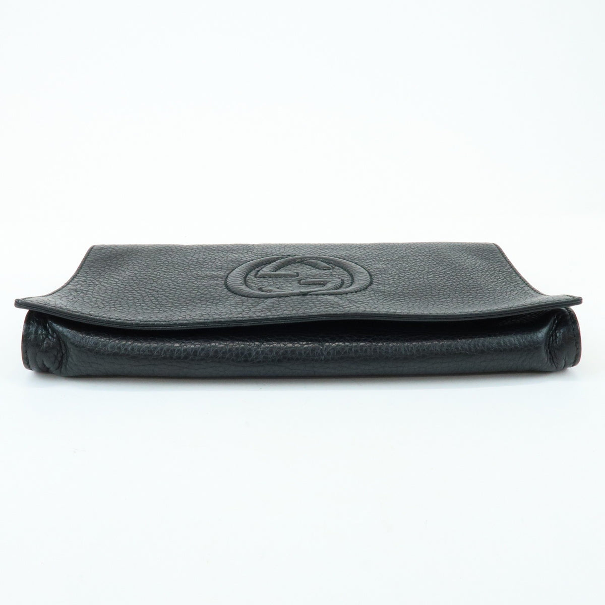 Gucci Soho Clutch Leather, Black, Leather, Clutch