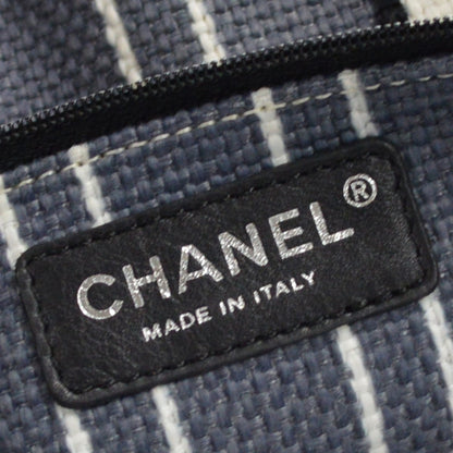 Chanel Vintage Pocket Striped Canvas, Multicolour, Canvas, Tote Bag
