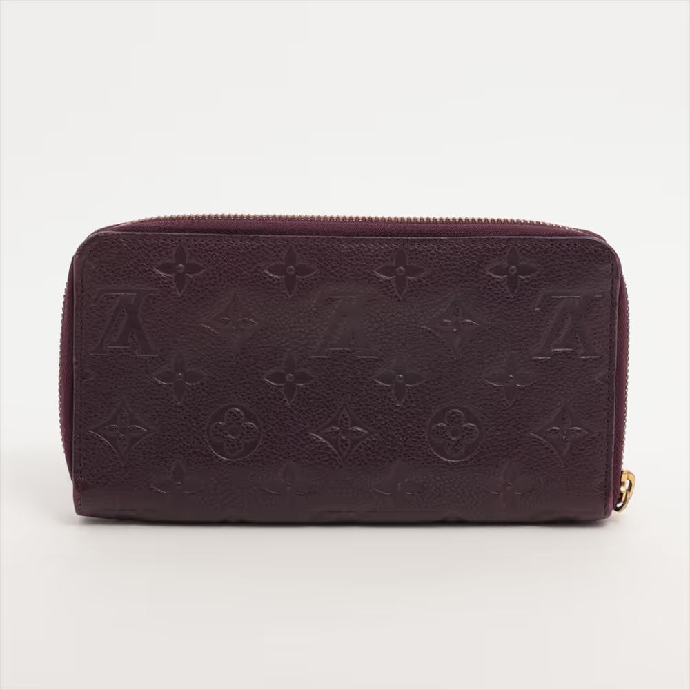 Louis Vuitton Zippy wallet Leather, PURPLE, LEATHER, Wallets