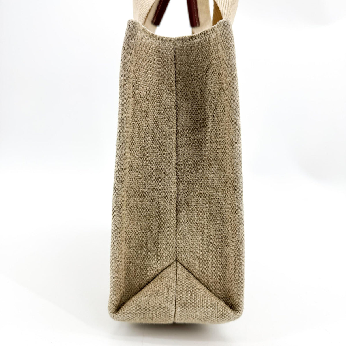 Chloe Woody Canvas with Leather, Brown, Canvas, Tote Bag