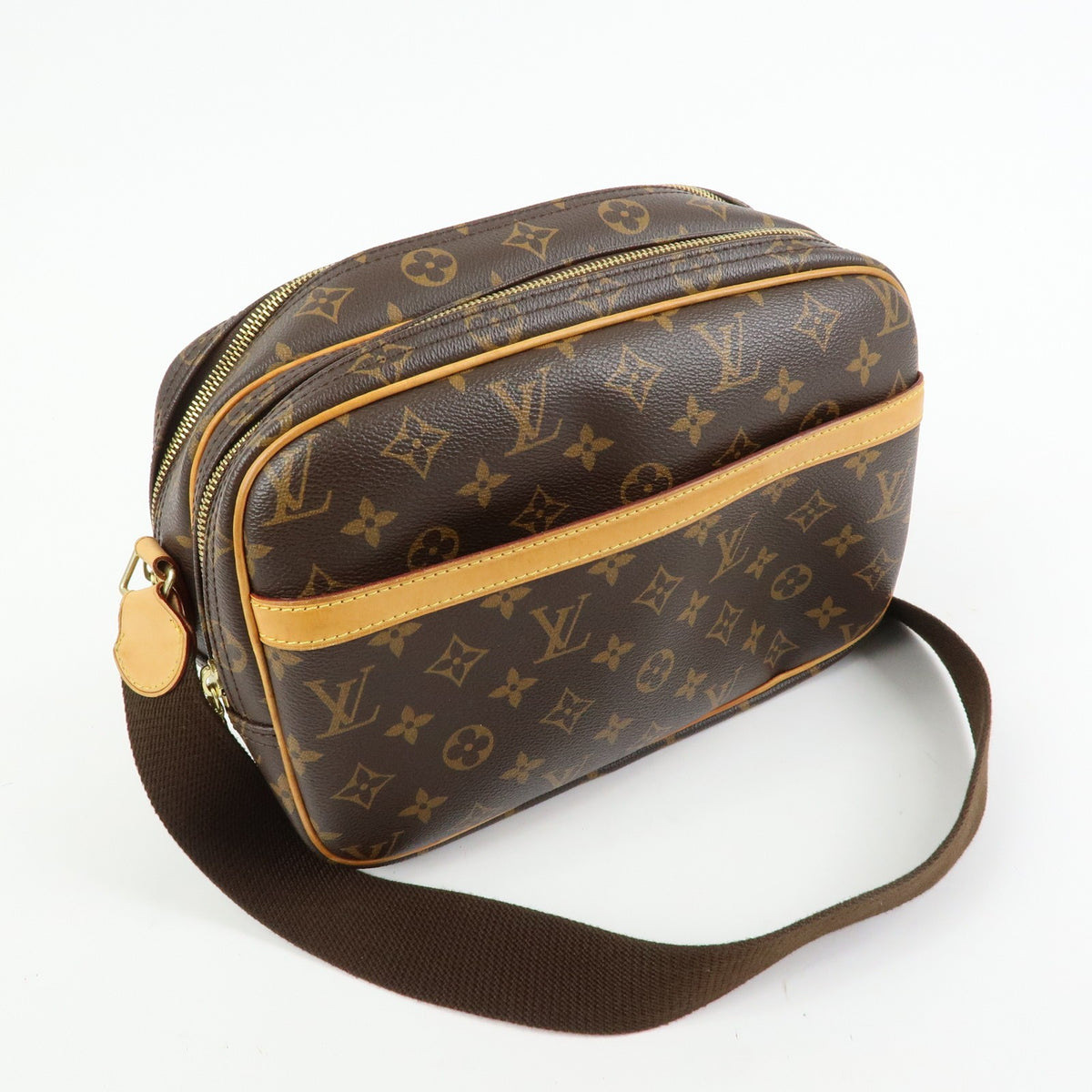 Louis Vuitton Reporter Monogram Canvas, Brown, Canvas, Shoulder Bag