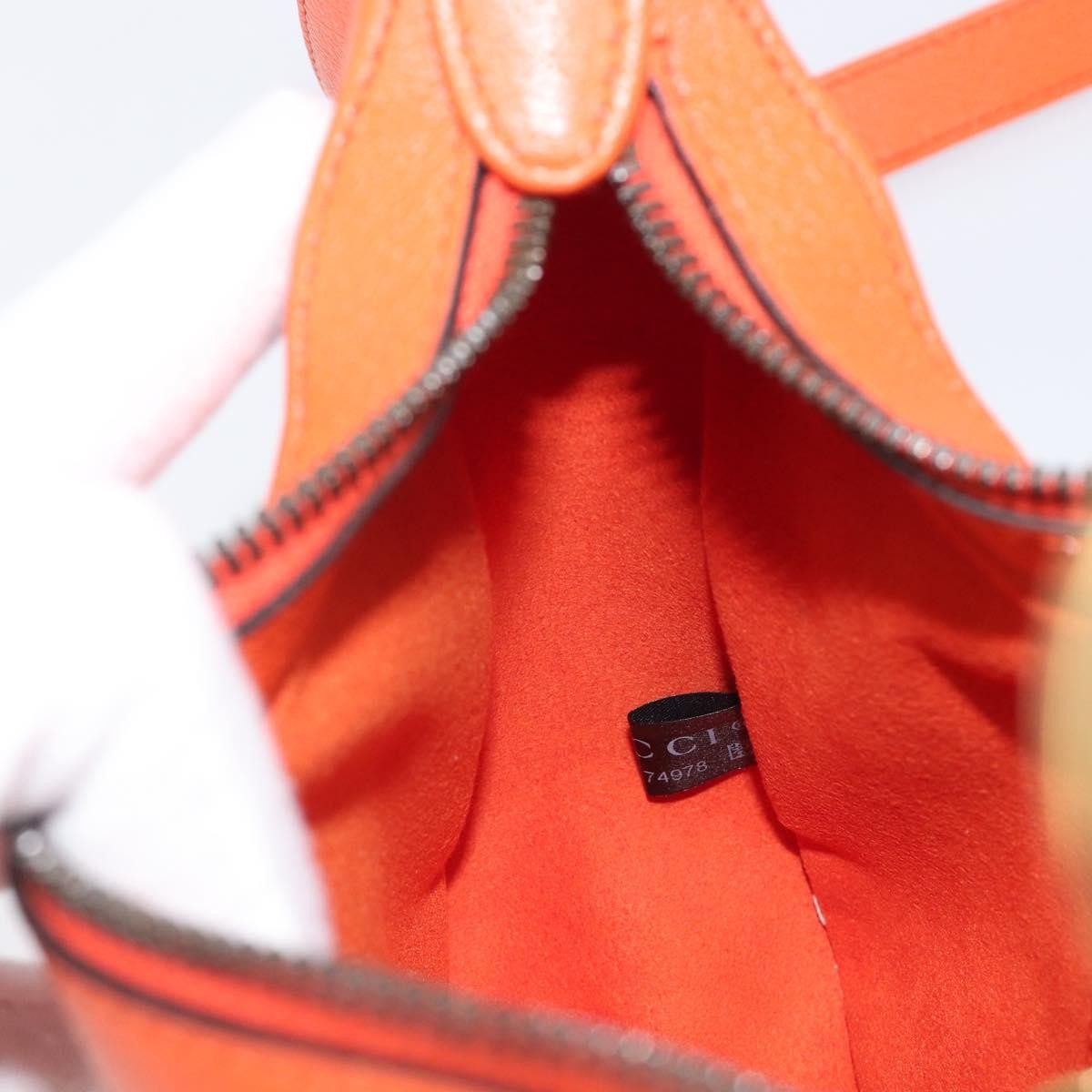 Gucci Aphrodite Leather, Orange, Leather, Shoulder Bag