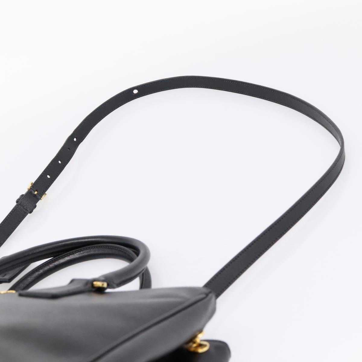 Prada Galleria Double Zip Saffiano Leather, Black, Leather, Tote Bag