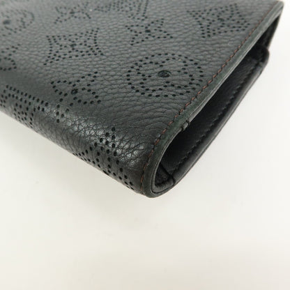 Louis Vuitton Amelia Mahina Leather, Black, Leather, Wallet