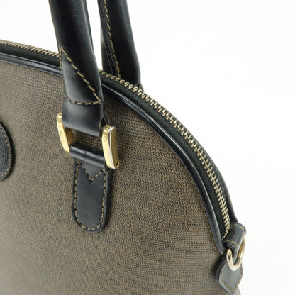Fendi Vintage Dome Satchel Leather, Brown, Leather, Handbag