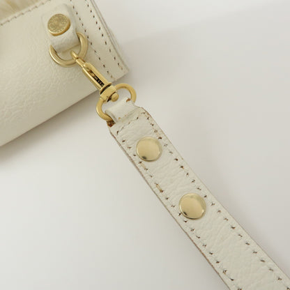 Celine Triomphe Leather, Beige, Leather, Shoulder Bag