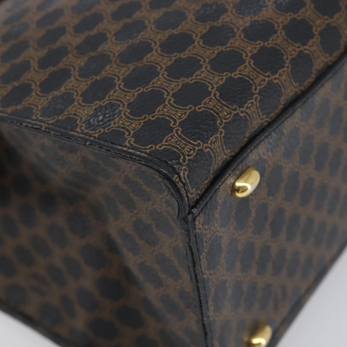 Celine Vintage Macadam Canvas, Black, PVC, Tote Bag