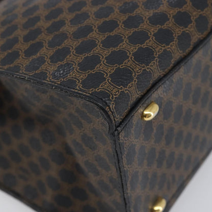 Celine Vintage Macadam Canvas, Black, PVC, Tote Bag