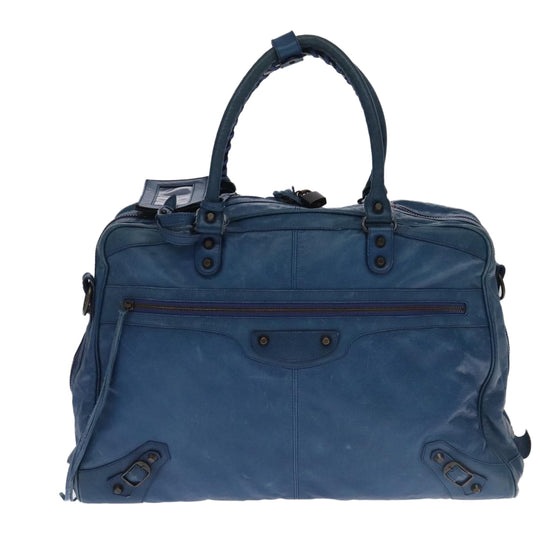 Balenciaga, Blue, Leather, handbag
