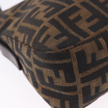 Fendi Baguette Pochette Zucca Canvas, Brown, Canvas, Clutch