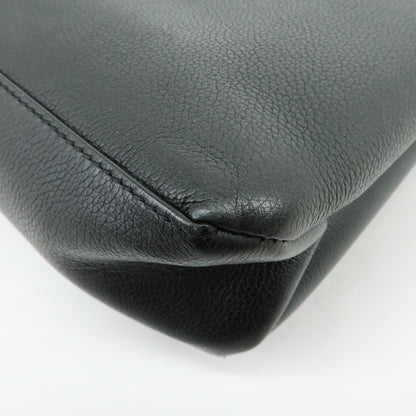 Louis Vuitton Lockme Ever Leather, Black, Leather, Handbag