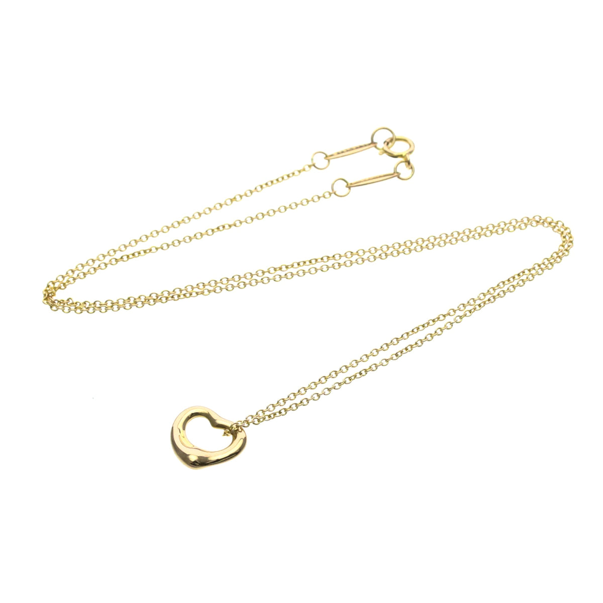 Tiffany & Co. Elsa Peretti Open Heart Pendant 18K Yellow Gold, Gold, Pink Gold, Necklace