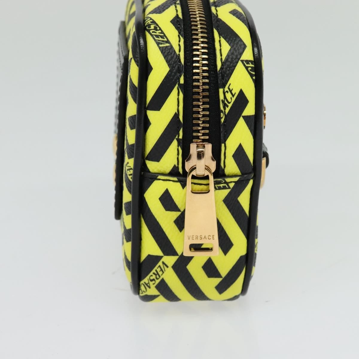 Versace Vintage Clutch Leather, Yellow, PVC, Clutch