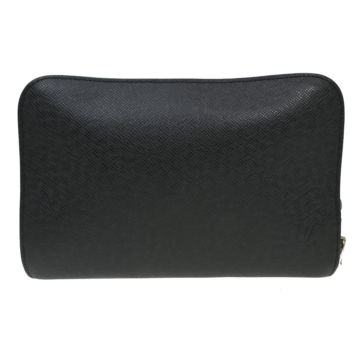 Louis Vuitton Pochette Baikal Clutch Taiga Leather, Black, Leather, Clutch