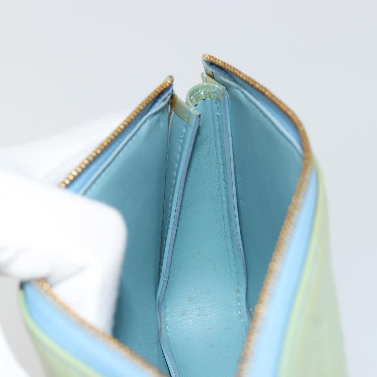 Louis Vuitton Lexington Pochette Monogram Vernis, Blue, Patent Leather, Clutch