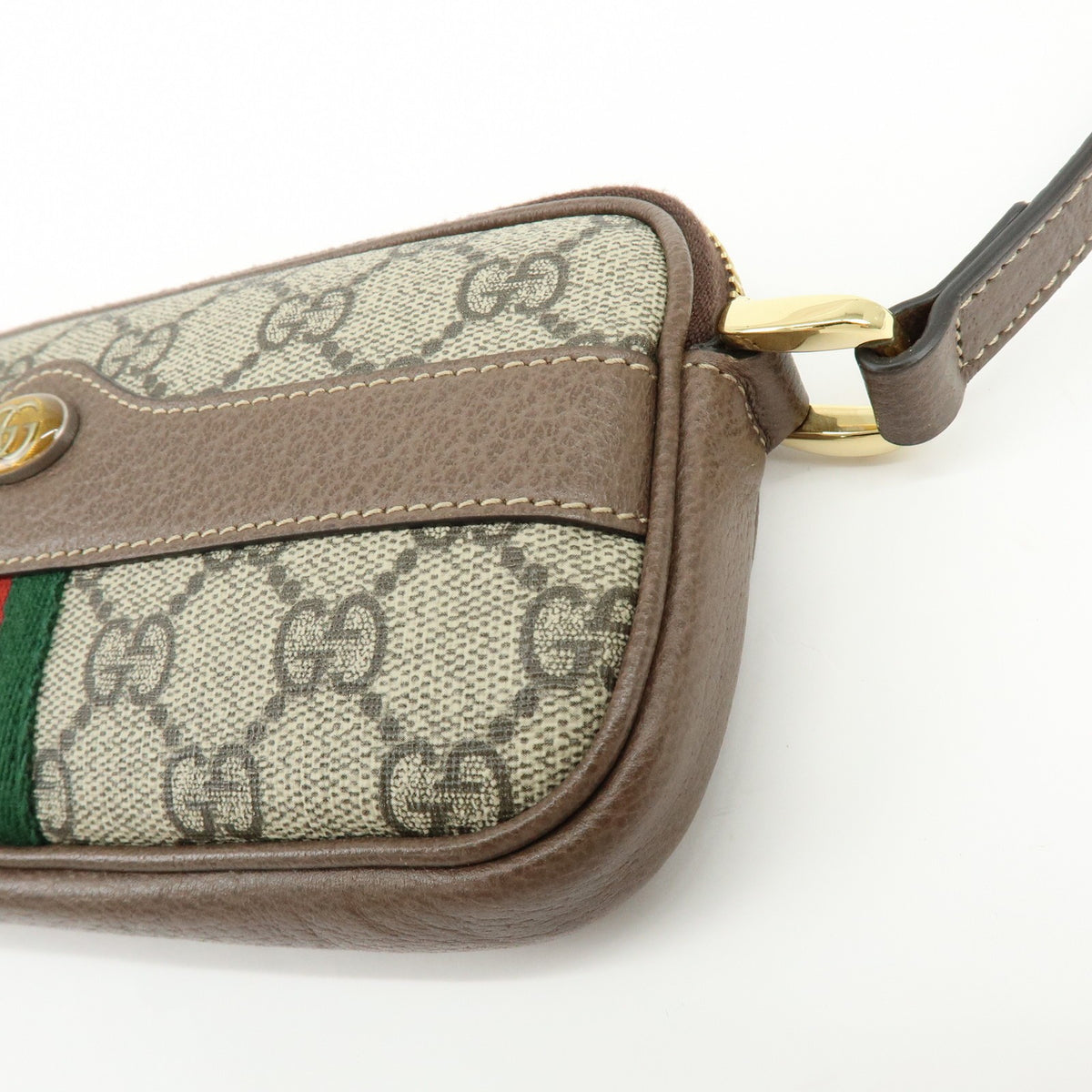 Gucci Ophidia GG Coated Canvas, Brown, Leather, Crossbody Bag