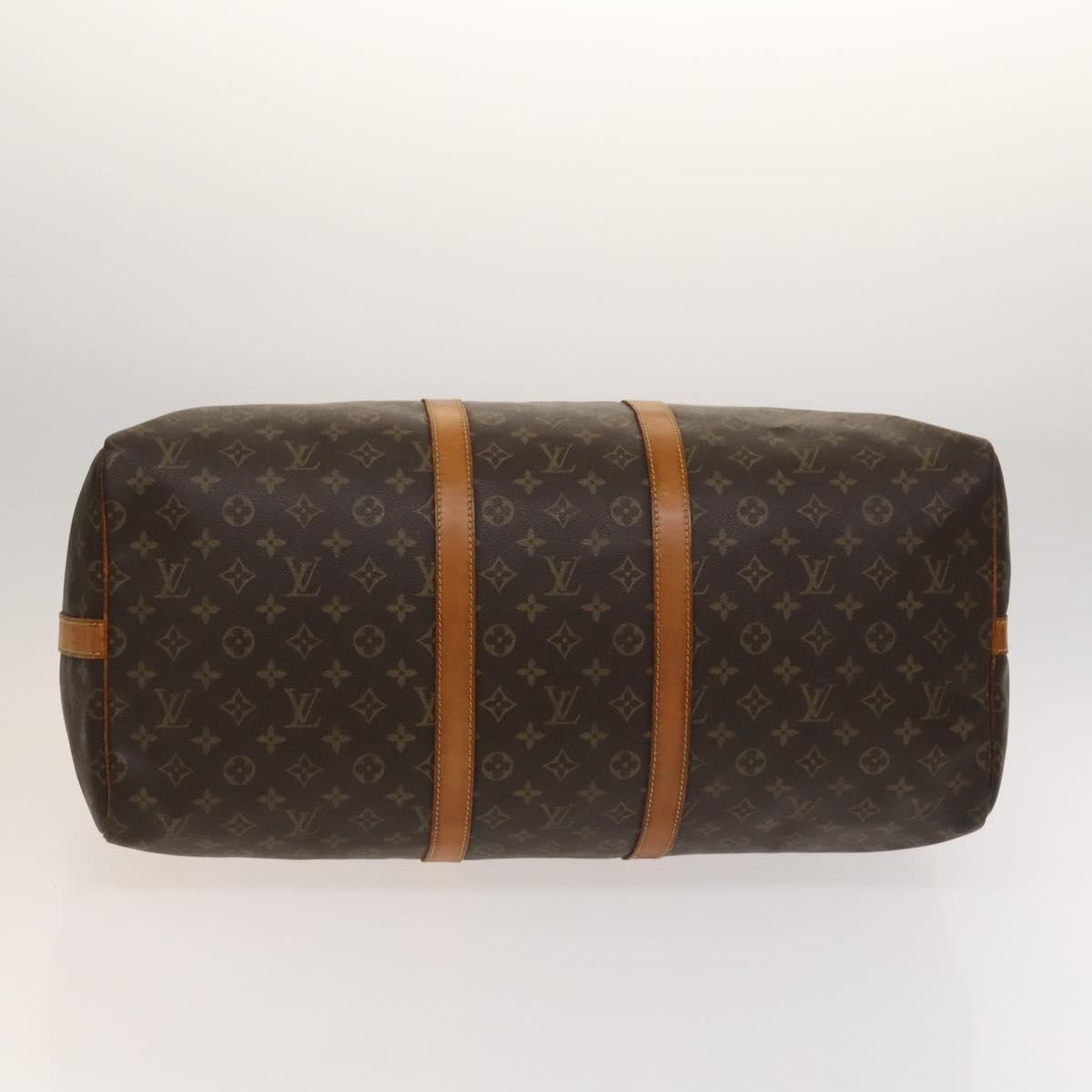 Louis Vuitton Keepall Bandouliere 55, Black, Canvas, travel