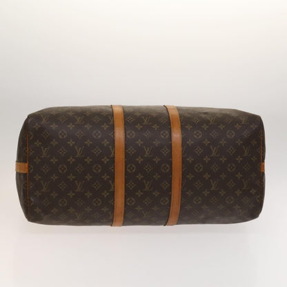Louis Vuitton Keepall Bandouliere 55, Black, Canvas, travel