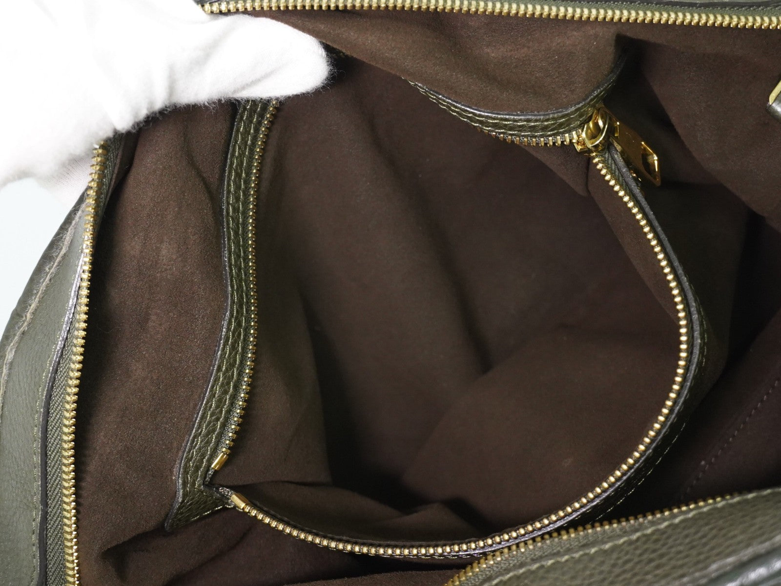 Louis Vuitton Stellar Mahina Leather, Khaki, Leather, Handbag