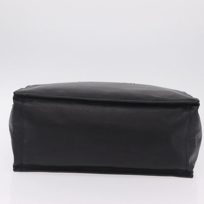 Saint Laurent Rive Gauche Shopper Embossed Leather, Black, Leather, Tote Bag