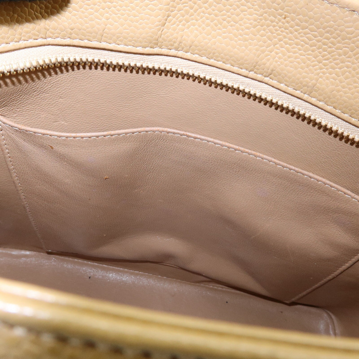 Chanel Medallion Quilted Lambskin, Beige, Calfskin, Tote Bag