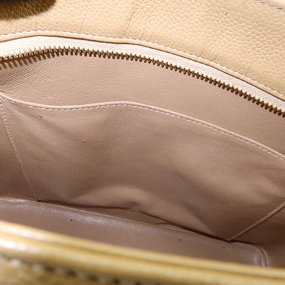 Chanel Medallion Quilted Lambskin, Beige, Calfskin, Tote Bag