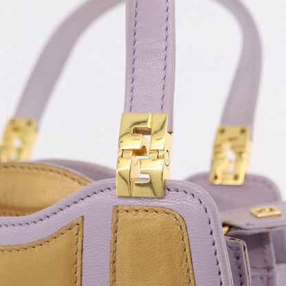 Fendi Handbag cuir, Purple, Leather, Handbag