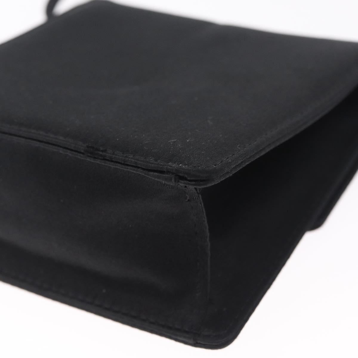 Bvlgari Shoulder Satin, Black, Satin, Shoulder Bag