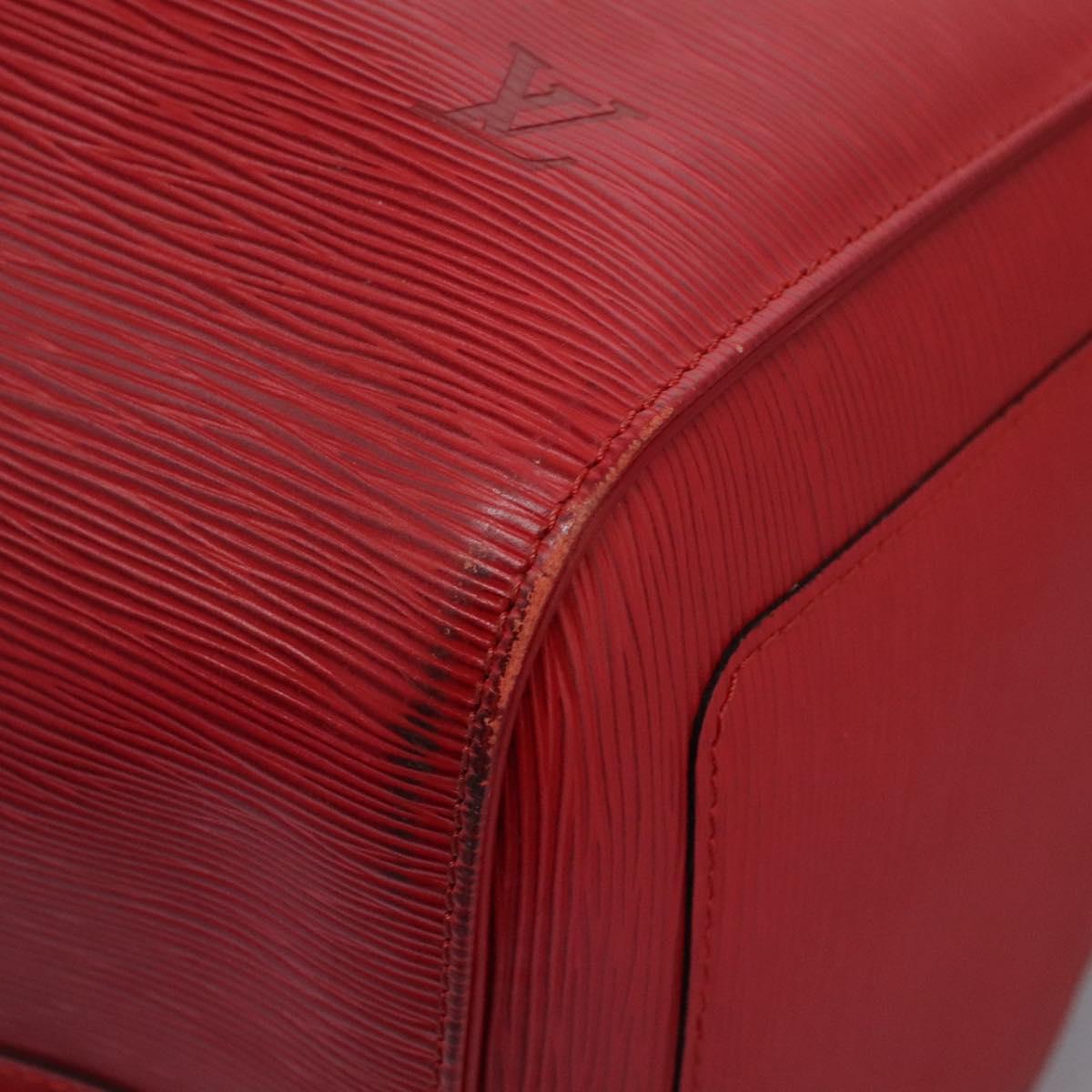 Louis Vuitton Keepall 55, Red, Leather, travel