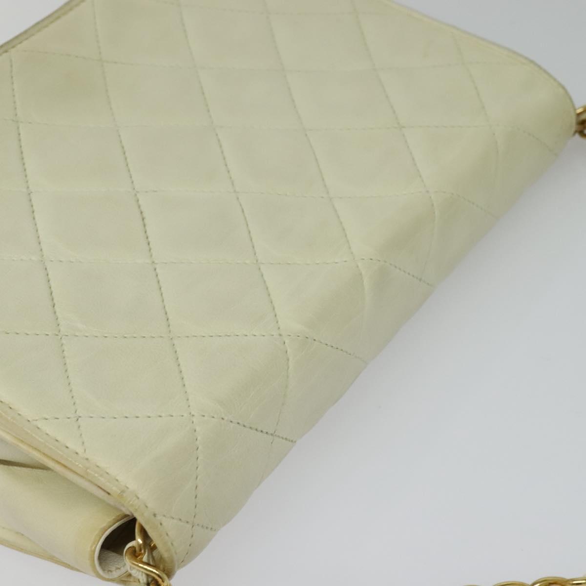 Chanel Camera, White, Leather, clutch