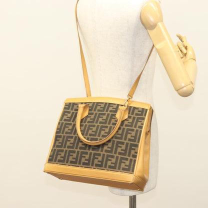 Fendi Zucca, Brown, Canvas, handbag