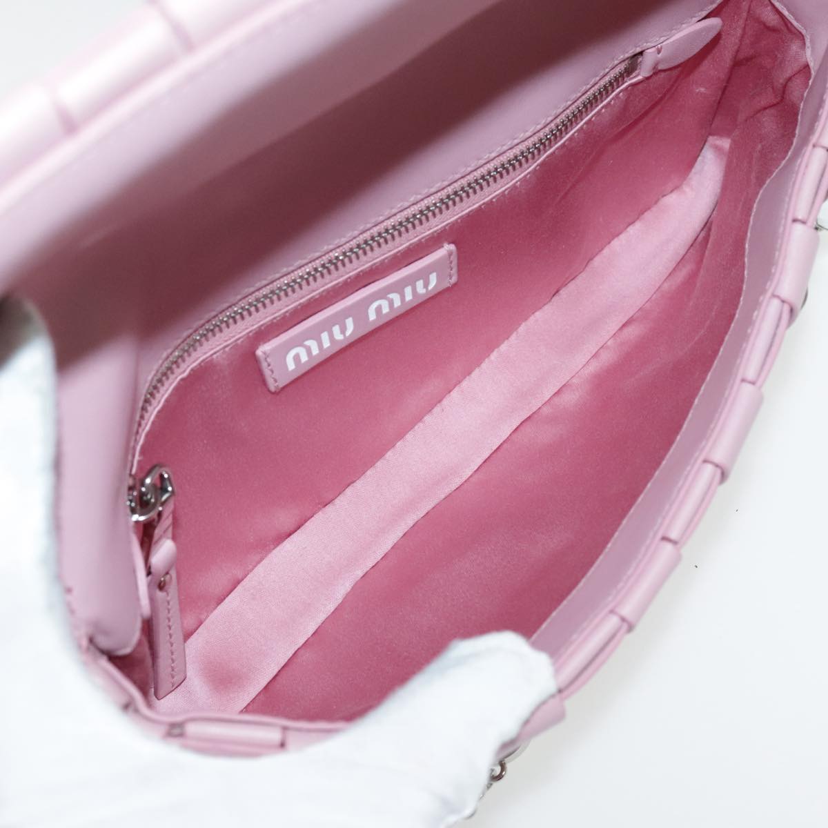 Miu Miu Kira, Pink, Leather, shoulder