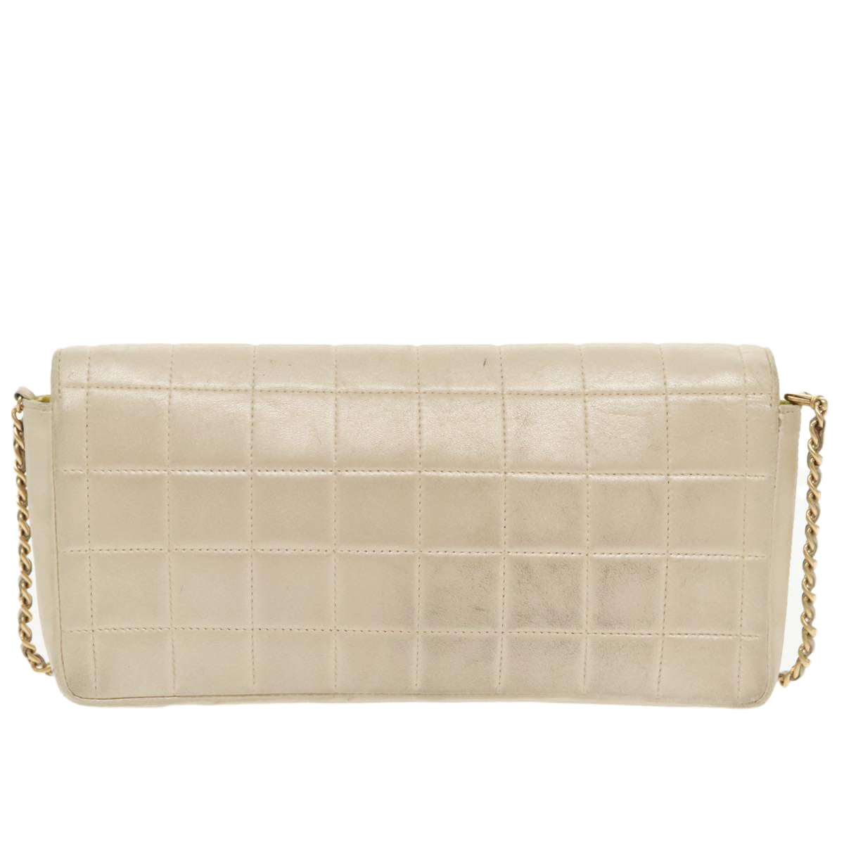 Chanel Chocolate bar, Beige, Leather, shoulder